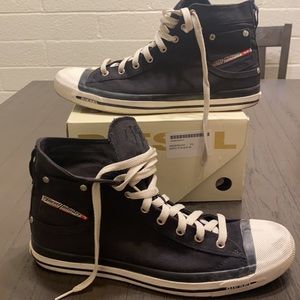 Diesel exposure black hi tops shoes